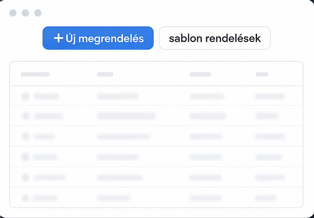 Sablon alapú rendelési minta